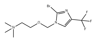 1H-Imidazole, 2-bromo-4-(trifluoromethyl)-1-[[2-(trimethylsilyl)ethoxy]methyl]- Struktur