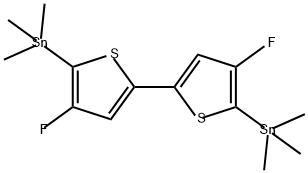 Stannane, 1,1'-(4,4'-difluoro[2,2'-bithiophene]-5,5'-diyl)bis[1,1,1-trimethyl- Structure