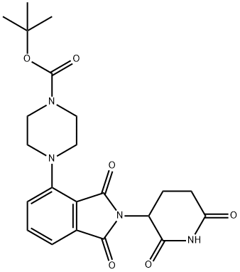 4-[2-(2,6-dioxo-3-piperidinyl)-2,3-dihydro-1,3-dioxo-1H-isoindol-4-yl]-, 1,1-dimethylethyl ester-1-Piperazinecarboxylic acid, 化学構造式