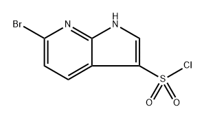 6-溴-1H-吡咯并[2,3-B]吡啶-3-磺酰氯 结构式