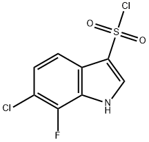 6-氯-7-氟-1H-吲哚-3-磺酰氯, 2231234-36-7, 结构式