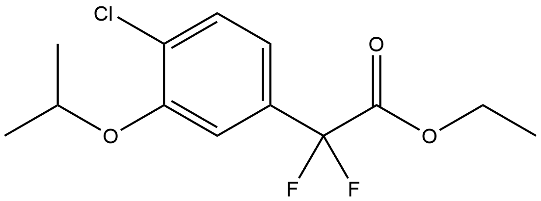 Ethyl 4-chloro-α,α-difluoro-3-(1-methylethoxy)benzeneacetate Struktur