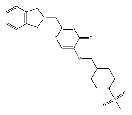 4H-Pyran-4-one, 2-[(1,3-dihydro-2H-isoindol-2-yl)methyl]-5-[[1-(methylsulfonyl)-4-piperidinyl]methoxy]-|/