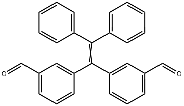 3,3'-(2,2-Diphenylethene-1,1-diyl)dibenzaldehyde Struktur