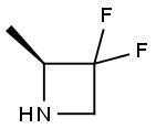 Azetidine, 3,3-difluoro-2-methyl-, (2S)- 化学構造式
