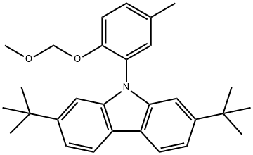 9H-Carbazole, 2,7-bis(1,1-dimethylethyl)-9-[2-(methoxymethoxy)-5-methylphenyl]- Structure