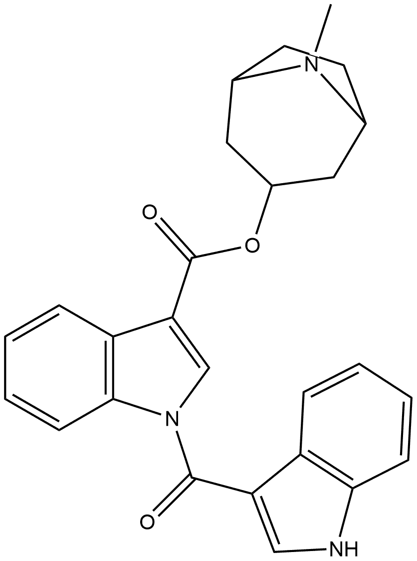 1H-Indole-3-carboxylic acid, 1-(1H-indol-3-ylcarbonyl)-, (3-endo)-8-methyl-8-azabicyclo[3.2.1]oct-3-yl ester|托烷司琼杂质5