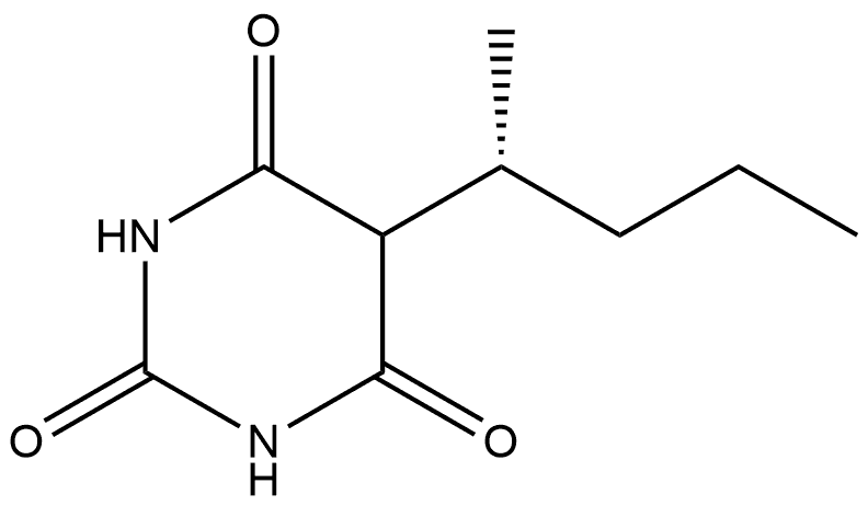 Barbituric acid, 5-(1-methylbutyl)-, (R)-(-)- (8CI) Struktur