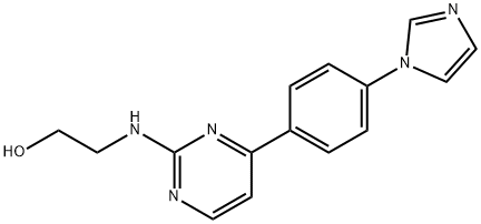 2-[[4-[4-(1H-Imidazol-1-yl)phenyl]-2-pyrimidinyl]amino]ethanol Struktur