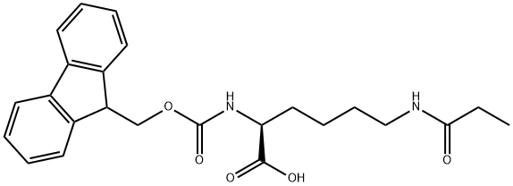 L-Lysine, N2-[(9H-fluoren-9-ylmethoxy)carbonyl]-N6-(1-oxopropyl)- Structure