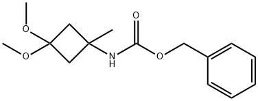 Benzyl N-(3,3-dimethoxy-1-methylcyclobutyl)carbamate Struktur