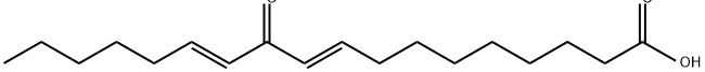 9,12-Octadecadienoic acid, 11-oxo-, (9E,12E)- Structure