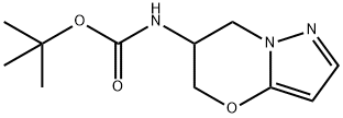 Carbamic acid, N-(6,7-dihydro-5H-pyrazolo[5,1-b][1,3]oxazin-6-yl)-, 1,1-dimethylethyl ester Struktur