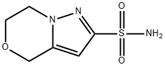 4H-Pyrazolo[5,1-c][1,4]oxazine-2-sulfonamide, 6,7-dihydro- 化学構造式