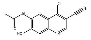 Acetamide, N-(4-chloro-3-cyano-7-hydroxy-6-quinolinyl)- Struktur