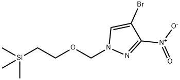 4-溴-3-硝基-1-((2-(三甲硅基)乙氧基)甲基)-1H-吡唑, 2241106-43-2, 结构式