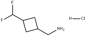 Cyclobutanemethanamine, 3-(difluoromethyl)-, hydrochloride (1:1) 结构式