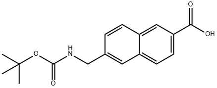 6-(((叔丁氧羰基)氨基)甲基)-2-萘甲酸, 2241129-91-7, 结构式