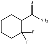 2,2-difluorocyclohexane-1-carbothioamide Structure