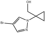 1-(4-溴-1H-吡唑-1-基)环丙烷甲醇,2241142-25-4,结构式