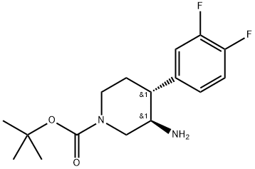 (3R,4R)-3-氨基-4-(3,4-二氟苯基)哌啶-1-羧酸叔丁酯,2241233-16-7,结构式