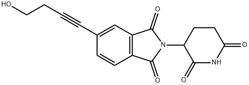 2-(2,6-Dioxo-3-piperidinyl)-5-(4-hydroxy-1-butyn-1-yl)-1H-isoindole-1,3(2H)-dione Struktur