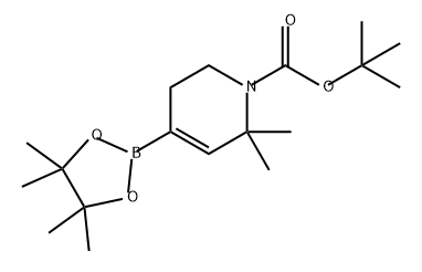 1(2H)-Pyridinecarboxylic acid, 5,6-dihydro-2,2-dimethyl-4-(4,4,5,5-tetramethyl-1,3,2-dioxaborolan-2-yl)-, 1,1-dimethylethyl ester Struktur