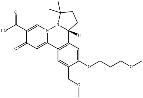 1H-Pyrido[2,1-a]pyrrolo[1,2-c]phthalazine-7-carboxylic acid, 2,3,8,13b-tetrahydro-11-(methoxymethyl)-12-(3-methoxypropoxy)-3,3-dimethyl-8-oxo-, (13bR)- Structure