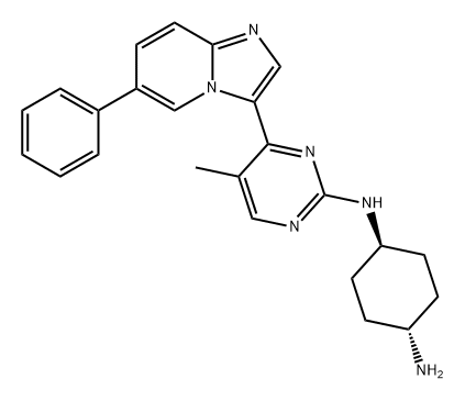 1,4-Cyclohexanediamine, N1-[5-methyl-4-(6-phenylimidazo[1,2-a]pyridin-3-yl)-2-pyrimidinyl]-, trans- Structure