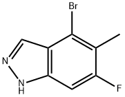1H-Indazole, 4-bromo-6-fluoro-5-methyl- Struktur