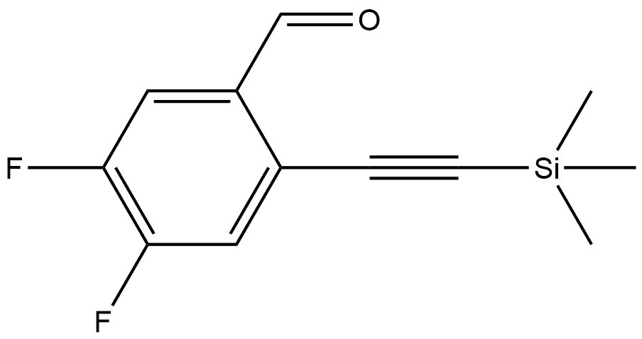 4,5-二氟-2-((三甲基甲硅烷基)乙炔基)苯甲醛, 2241742-63-0, 结构式