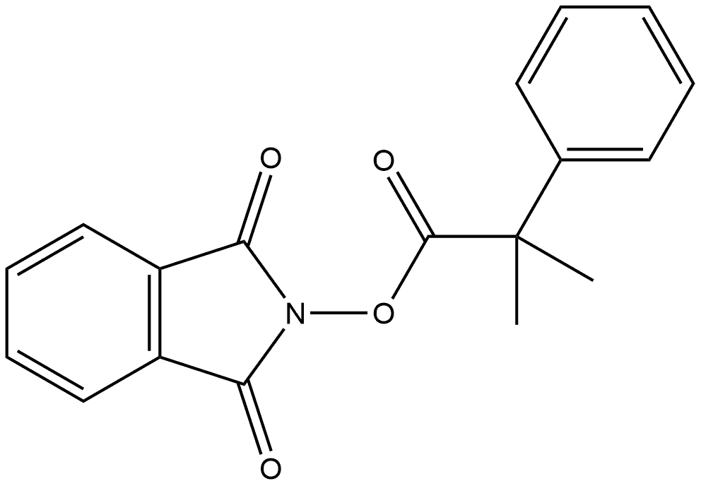 Benzeneacetic acid, α,α-dimethyl-, 1,3-dihydro-1,3-dioxo-2H-isoindol-2-yl ester Structure