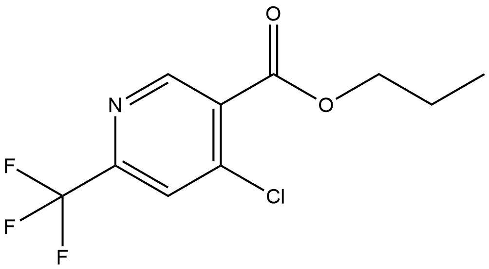 Propyl 4-chloro-6-(trifluoromethyl)-3-pyridinecarboxylate Structure