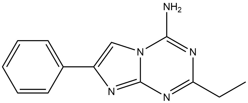 2-Ethyl-7-phenylimidazo[1,2-a]-1,3,5-triazin-4-amine,2242868-85-3,结构式