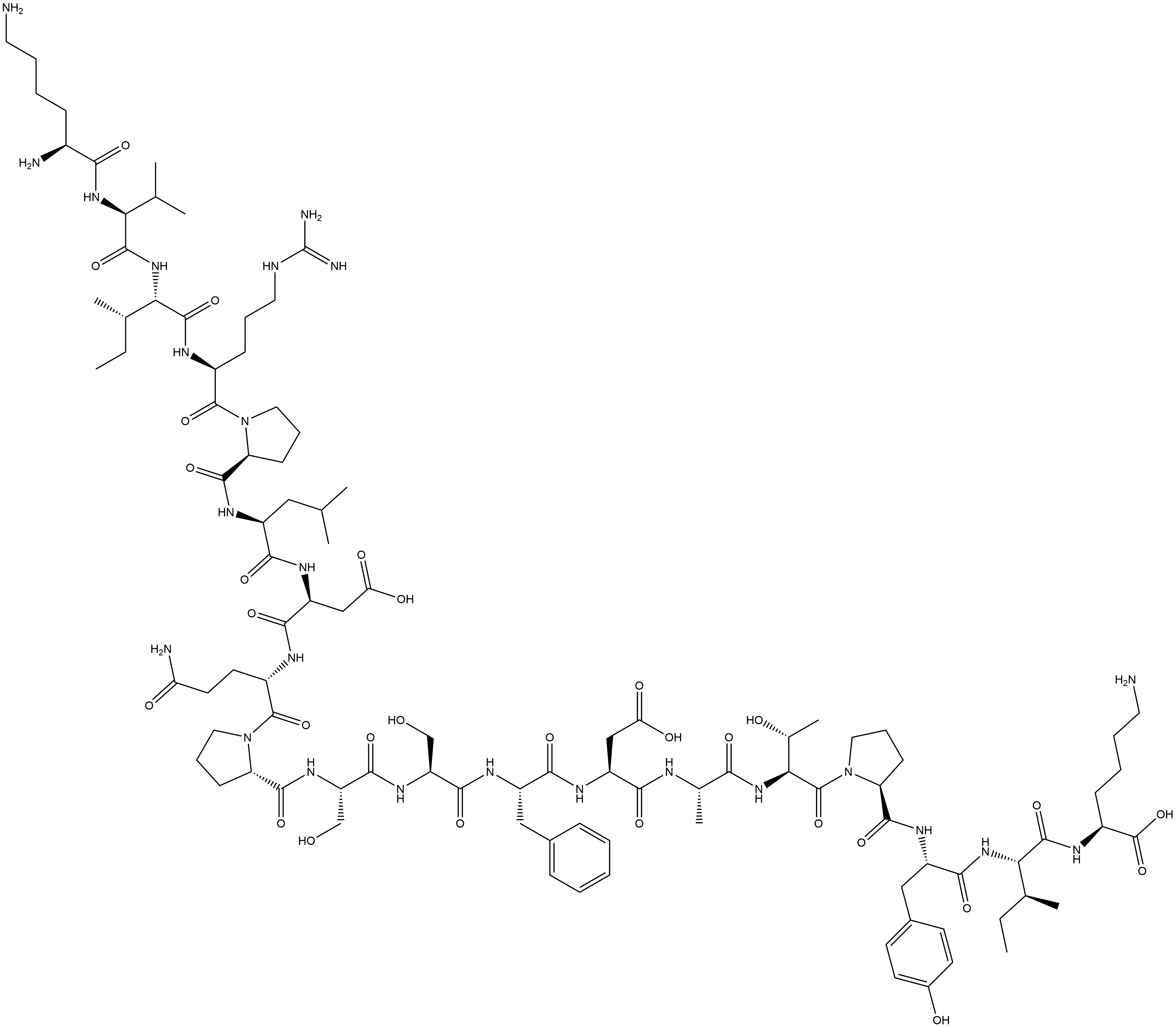 2243207-02-3 L-Lysine, L-lysyl-L-valyl-L-isoleucyl-L-arginyl-L-prolyl-L-leucyl-L-α-aspartyl-L-glutaminyl-L-prolyl-L-seryl-L-seryl-L-phenylalanyl-L-α-aspartyl-L-alanyl-L-threonyl-L-prolyl-L-tyrosyl-L-isoleucyl-
