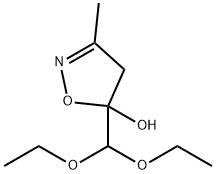 5-Isoxazolol, 5-(diethoxymethyl)-4,5-dihydro-3-methyl- 化学構造式