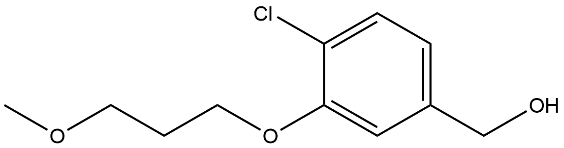 4-Chloro-3-(3-methoxypropoxy)benzenemethanol Structure