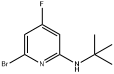 2-Pyridinamine, 6-bromo-N-(1,1-dimethylethyl)-4-fluoro- Structure