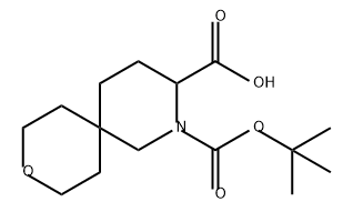 9-Oxa-2-azaspiro[5.5]undecane-2,3-dicarboxylic acid, 2-(1,1-dimethylethyl) ester Structure