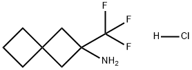 Spiro[3.3]heptan-2-amine, 2-(trifluoromethyl)-, hydrochloride (1:1) Structure