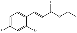 (E)-3-(2-溴-4-氟苯基)丙烯酸乙酯 结构式