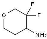 2H-Pyran-4-amine, 3,3-difluorotetrahydro- 化学構造式