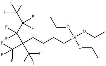 Triethoxy[5,5-bis(trifluoromethyl)-6,6,7,7,8,8,8-heptafluorooctyl]silane 化学構造式