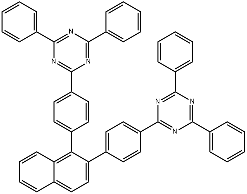 2,2'-(1,2-萘二酰二-4,1-苯烯)双[4,6-二苯基-1,3,5-三嗪 结构式