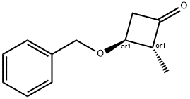 REL-(2R,3S)-3-(苄氧基)-2-甲基环丁烷-1-酮, 224431-70-3, 结构式