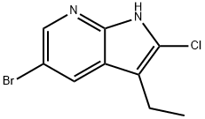 5-溴-2-氯-3-乙基-1H-吡咯并[2,3-B]吡啶, 2244517-36-8, 结构式