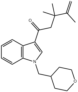 3,3,4-Trimethyl-1-[1-[(tetrahydro-2H-pyran-4-yl)methyl]-1H-indol-3-yl]-4-penten-1-one,2244599-90-2,结构式