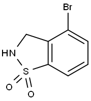 1,2-Benzisothiazole, 4-bromo-2,3-dihydro-, 1,1-dioxide Structure