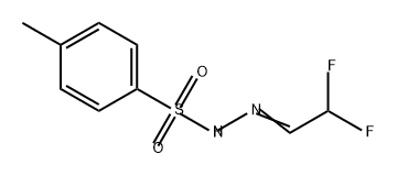 Benzenesulfonic acid, 4-methyl-, 2-(2,2-difluoroethylidene)hydrazide Structure