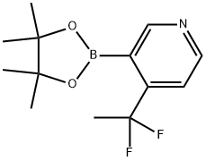 4-(1,1-二氟乙基)-3-(4,4,5,5-四甲基-1,3,2-二氧硼杂环戊烷-2-基)吡啶, 2246367-90-6, 结构式